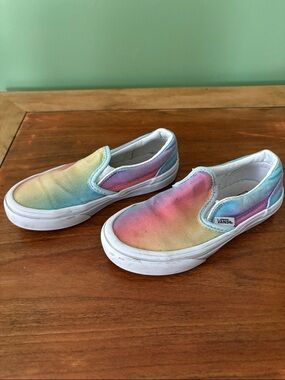 Vans Pastel Rainbow Tie-Dye Slip-On Sneakers
